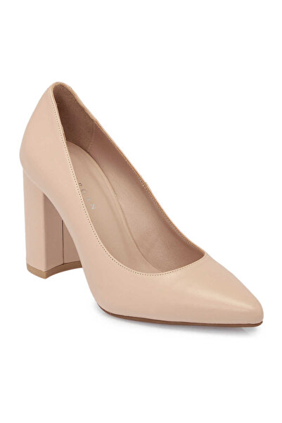 Tergan Vizon Hakiki Deri Kadın Topuklu Ayakkabı - K24S1AY67598-A44