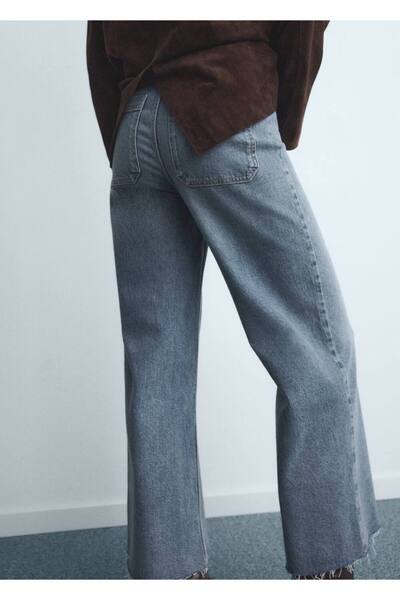 MANGO Woman Catherin yüksek belli culotte jean pantolon