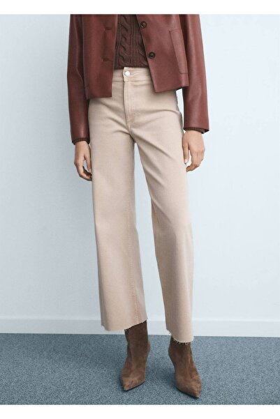 MANGO Woman Catherin yüksek belli culotte jean pantolon