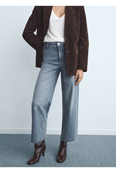 MANGO Woman Catherin yüksek belli culotte jean pantolon