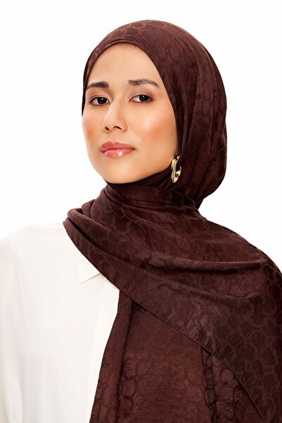 MOISCARF Şal Jacquard Premium Perla, cafea amară