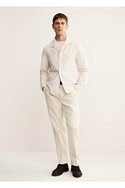 MANGO Man Cepli %100 pamuklu gömlek ceket