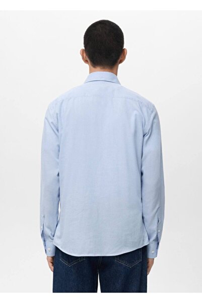 MANGO Man Regular kesim %100 pamuklu flanel gömlek