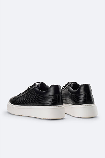 Avva Erkek Siyah %100 Deri Esnek Taban Hafif Casual Ayakkabı A51Y8005