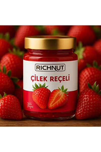 RİCHNUT Çilek Reçeli (Katkı, Koruyucu, Renklendirici İÇERMEZ)