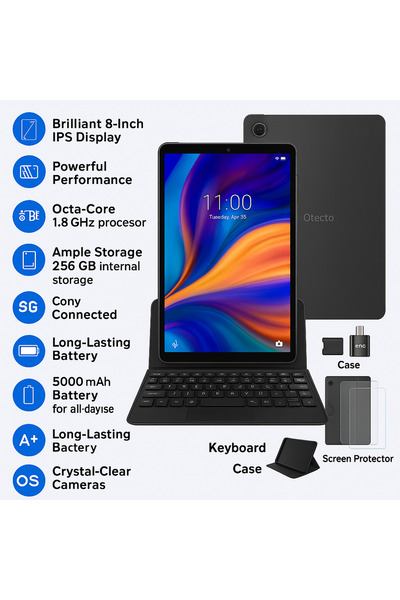 OTEETO TAB 8 (Green) — 8" IPS, 8GB RAM, 256GB ROM, Android 13, 5G