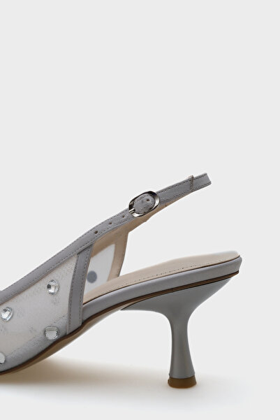 Capone Outfitters Renie Fileli Taşlı Yuvarlak Burunlu Arkası Bantlı Kadın Ayakkabı