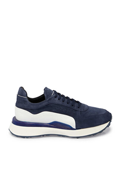 Tergan Lacivert Hakiki Süet Deri Erkek Sneaker - E24I1AY56713-D44