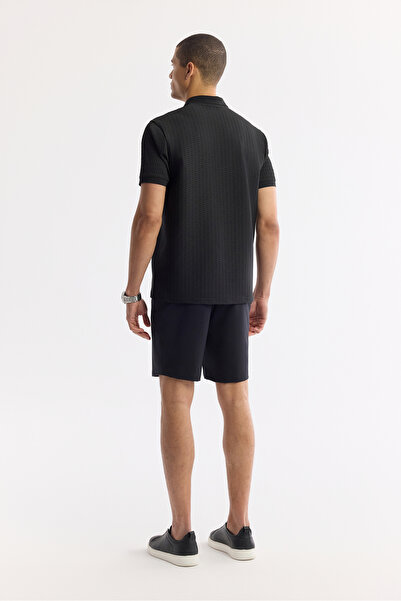 Avva Ανδρικό μπλουζάκι με λαιμόκοψη πόλο, ζακάρ ελαστάνη, κανονική εφαρμογή A51Y1121