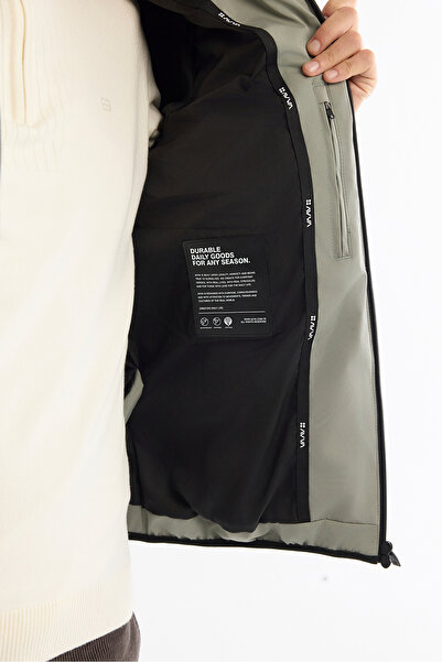 Avva Men's Nile Green Hooded Water Repellent Windproof Comfort Fit Coat A42Y6041