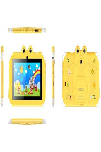 OTEETO TAB 6 Kids Tablet, 7-inch IPS, 4GB RAM, 128GB ROM, Android 13, Dual Camera, Black/Yellow