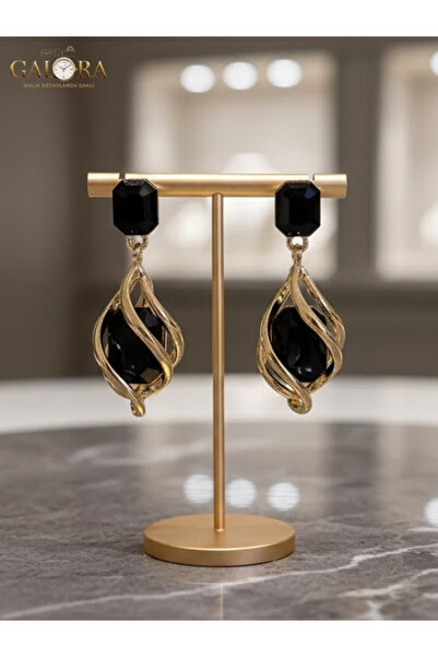 GALORA Luna Drop Küpe – Parlak Zarafetin Işıltılı Dokunuşu