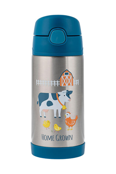 Stephen Joseph Covered Stainless Steel Straw Drinker Farm