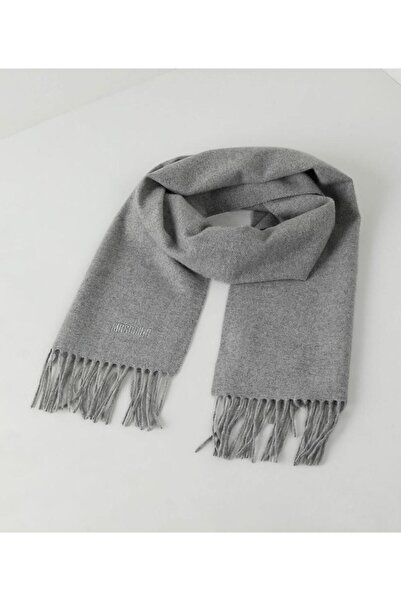 Love Moschino FULAR UNISEX LOVE MOSCHINO, GRI, CU LOGO, LANA MERINOS, SUBTIRE,CUTIE DE CADOU INCLUSA