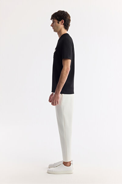 Avva Ανδρικό μπλουζάκι με στάμπα με λαιμόκοψη με δύο ελαστικότητες και κανονική εφαρμογή A51Y1002