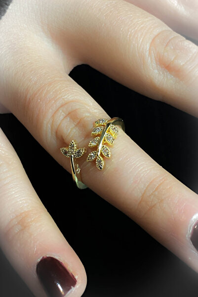 roshel Steel Thin Leaf Ring