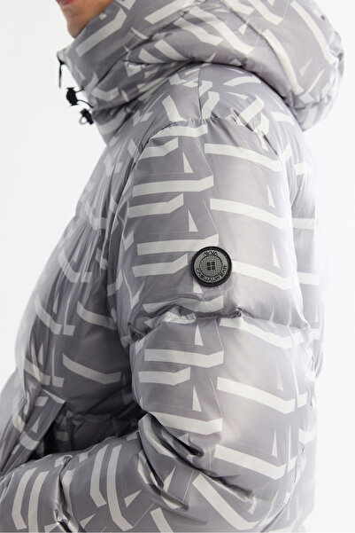 Avva Men's Gray Water Repellent Windproof -20 ° C Durable Goose down Inflatable Ski Jacket A42Y6063