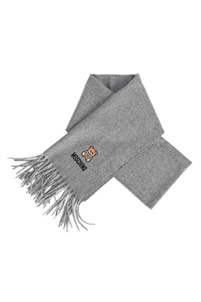 Love Moschino FULAR LOVE MOSCHINO, GRI, CU LOGO, LANA MERINOS, SUBTIRE,CUTIE DE CADOU