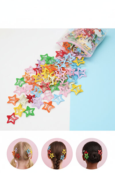 BATU GİYİM 6 komada šarenih zvezdastih kopči za devojčice i bebe