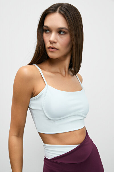 Urban Beat SHAVONTE Γυναικείο ελαστικό και απαλό γκρι μπουστάκι με με ρέλι επ...