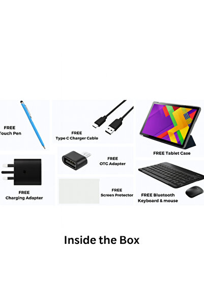 OTEETO TAB 11 Pro Stylus 10.1" Android 14 Tablet (8GB RAM, 512GB) - 5G Wi‑Fi, 13MP/8MP, 6000mAh, G