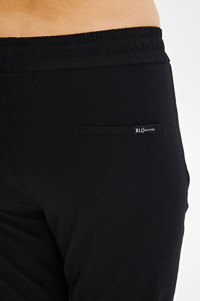 bilcee Γυναικείο μαύρο μεγάλο μέγεθος υφαντό στενό παντελόνι εξωτερικού χώρου 0806