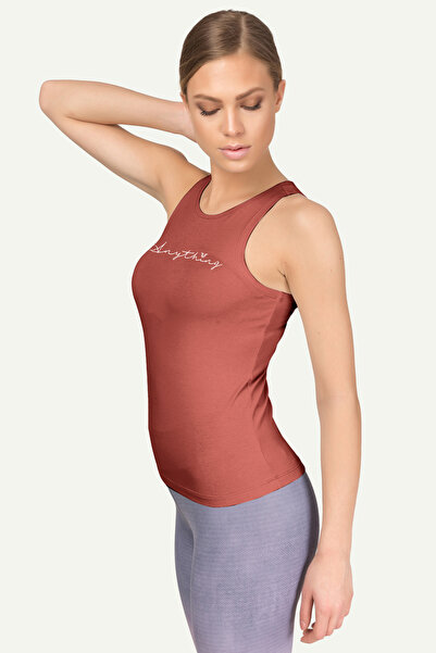 bilcee Cream Women's Yoga Undershirt - Cotton, Comfortable, Zero Sleeve, Back Detail, Sports & Casual Sleeveless 4018
