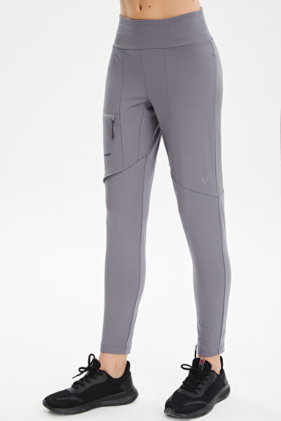 bilcee Γκρι ψηλόμεσο γυναικείο κολάν εξωτερικού χώρου Lycra - 0674