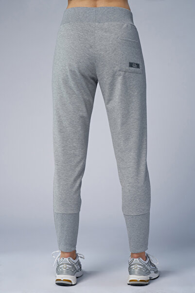 bilcee Women's Gray Melange Hooded Cotton Tracksuit Set 9836