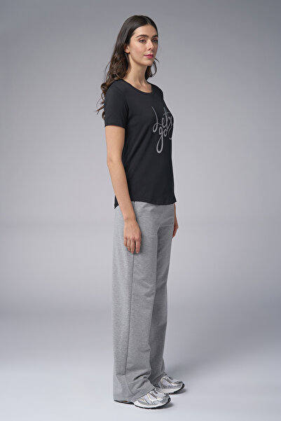 bilcee Κόκκινο μαύρο μπλουζάκι με στάμπα 4178 μοντέλο