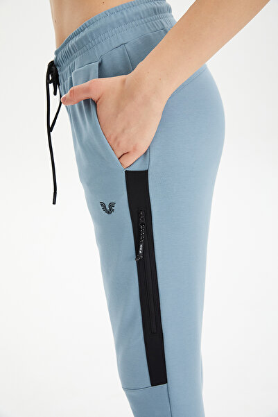 bilcee Жіночі сині бавовняні спортивні штани з резинкою 0807