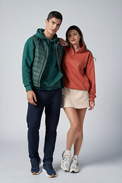 bilcee Peak Men's Green Cotton Kangaroo Pocket Hooded Sweatshirt 7017