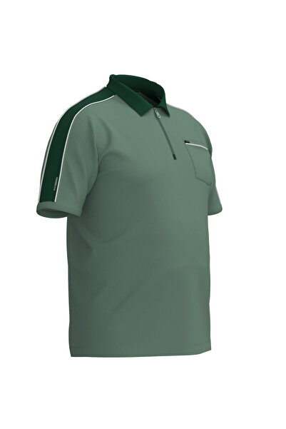 bilcee Ανδρικό μπλουζάκι με γιακά πόλο σε πράσινο μεγάλο μέγεθος 4192