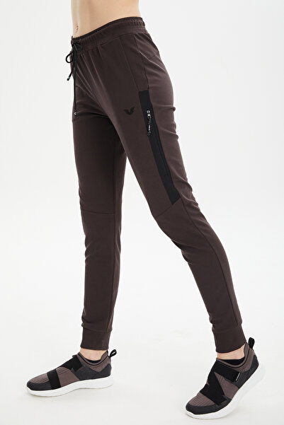 bilcee Γυναικείο Αθλητικό Φούτερ με Βαμβακερό Μακρύ Καφέ Ραβδωτό 0807