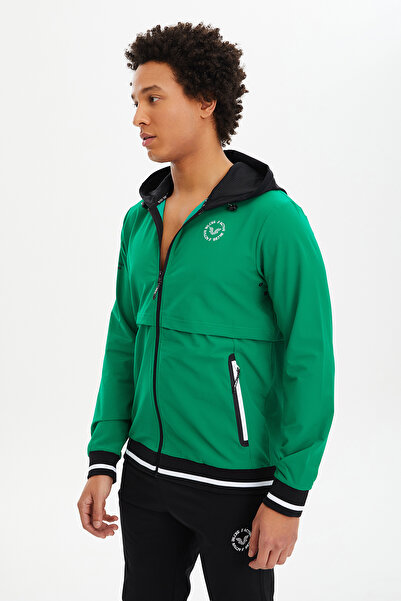 bilcee Ανδρικό πράσινο υφαντό μπλουζάκι με κουκούλα 2008