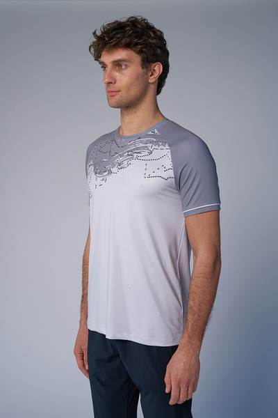 bilcee Ανδρικό γκρι μπλουζάκι προπόνησης 4579