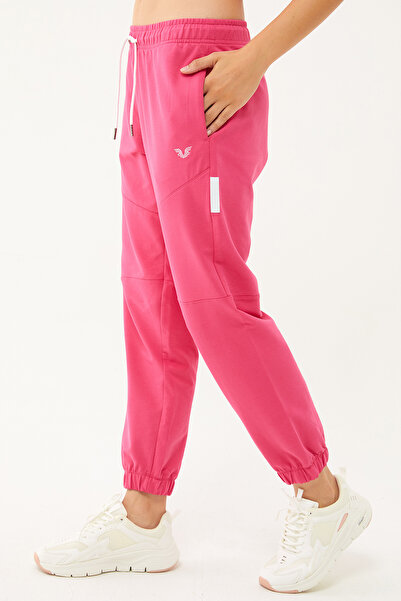 bilcee Fuchsia Organic Cotton Women's Sports Sweatpants - Loose Cut 0722