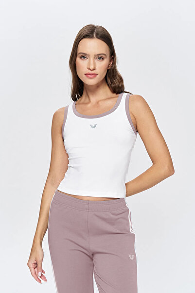 bilcee Women's Beige Mock Neck Piece 3-Piece Tracksuit Set 9907