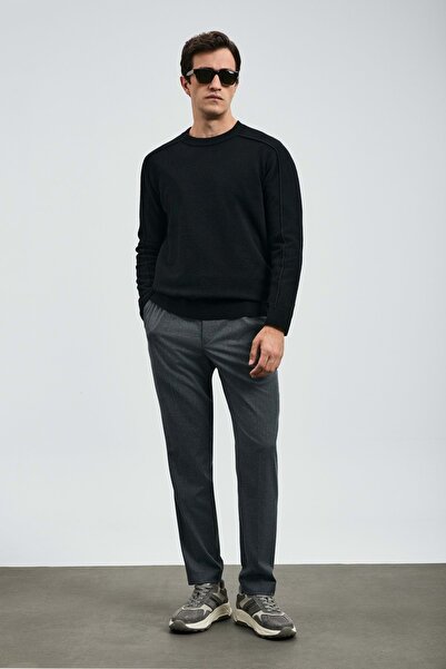 Kocamanlar Ayakkabı Lufian 112090160 Les Kazak Мъжка блуза BLACK