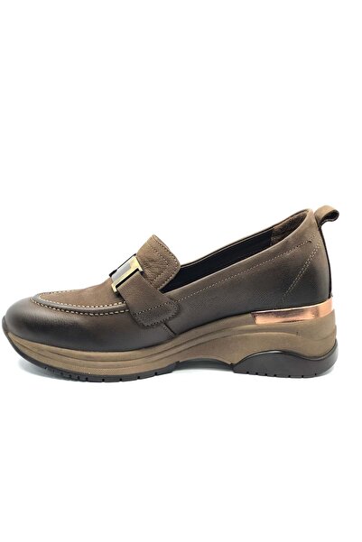 Venüs Activossa Genuine Leather Orthopedic Women's Casual Shoes Vi̇zon