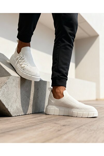 Knack Παπούτσια Casual με ψηλή σόλα 1025 Λευκό