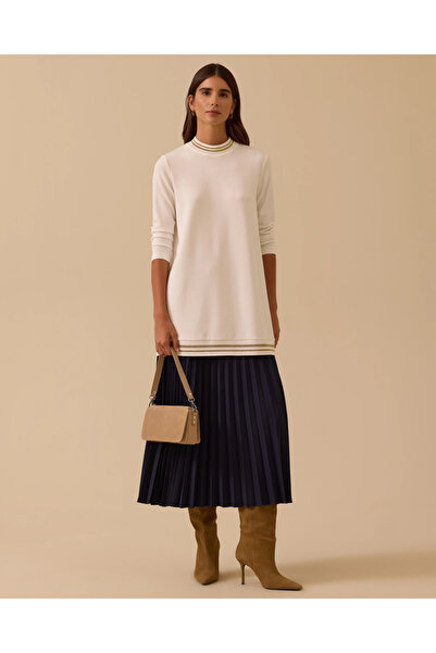 SCL Şerit Detaylı Basic Tunik