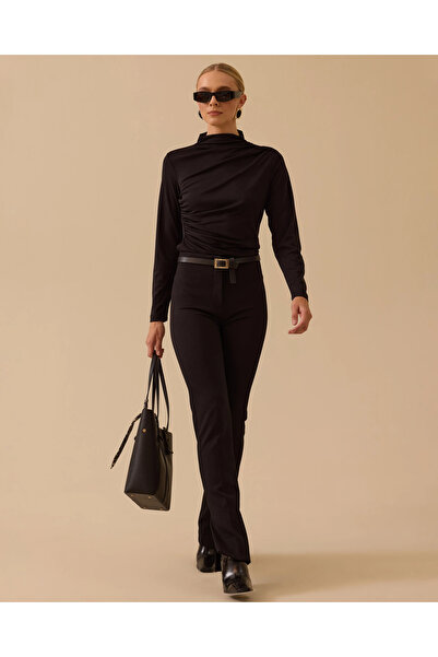 SEÇİL Draped Slim Fit Blouse