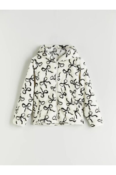 LC Waikiki Kapüşonlu Fermuarlı Kız Çocuk Sweatshirt (W5)