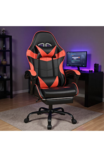 Aralifes كرسي ألعاب، كرسي كمبيوتر قابل للتعديل، مكتب كمبيوتر، جلد صناعي، مسند...