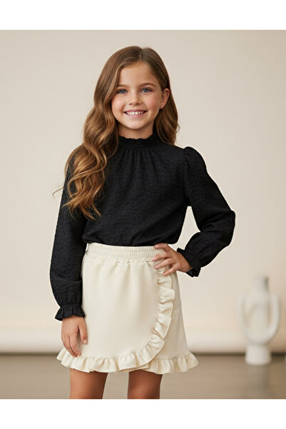 By Piera 0626 Model haljine sa volanima za devojčice Suknja-šorts