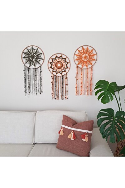 Limenis Renkli Dantelli Düş Kapanı Seti / Rüya Kapanı / Dream Catcher Yatak B...
