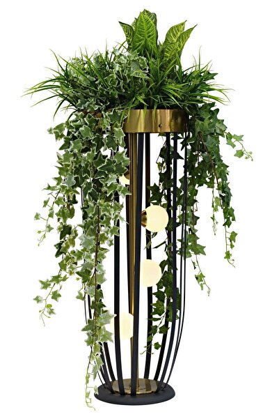 pulchino Eskitme/siyah Boyalı/kaplamalı Modern Lambader Plc-1209-l-bsy