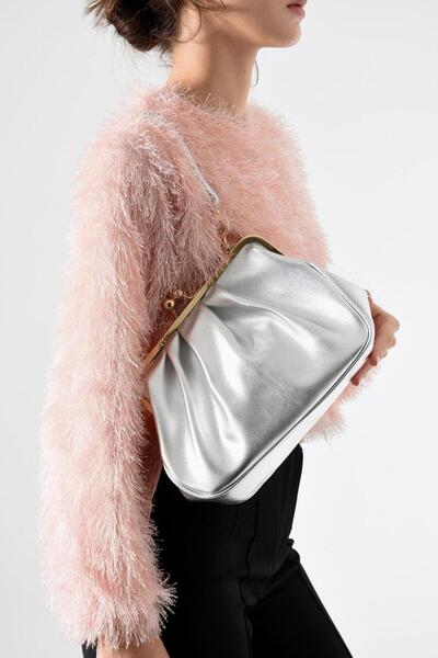 bahwar Women's Bag with Gold Snap Buckle Shoulder Strap