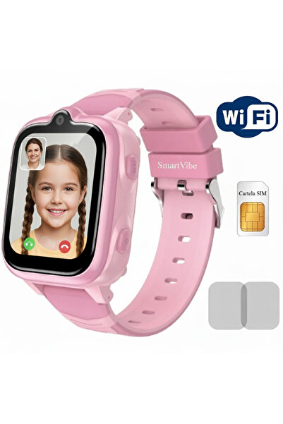 Smart Vibe MiniWATCH® eKiD21 - Kids GPS Smartwatch, 4G Video Call, SIM, SOS Button, Perimeter Security, Pink